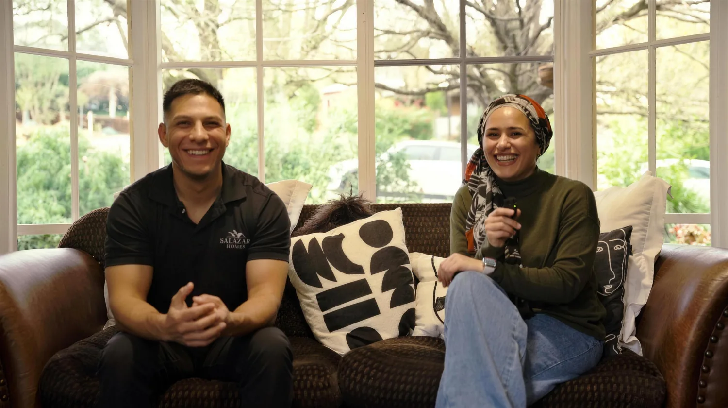 Eleazar from Salazar Homes with interior designer Nayab